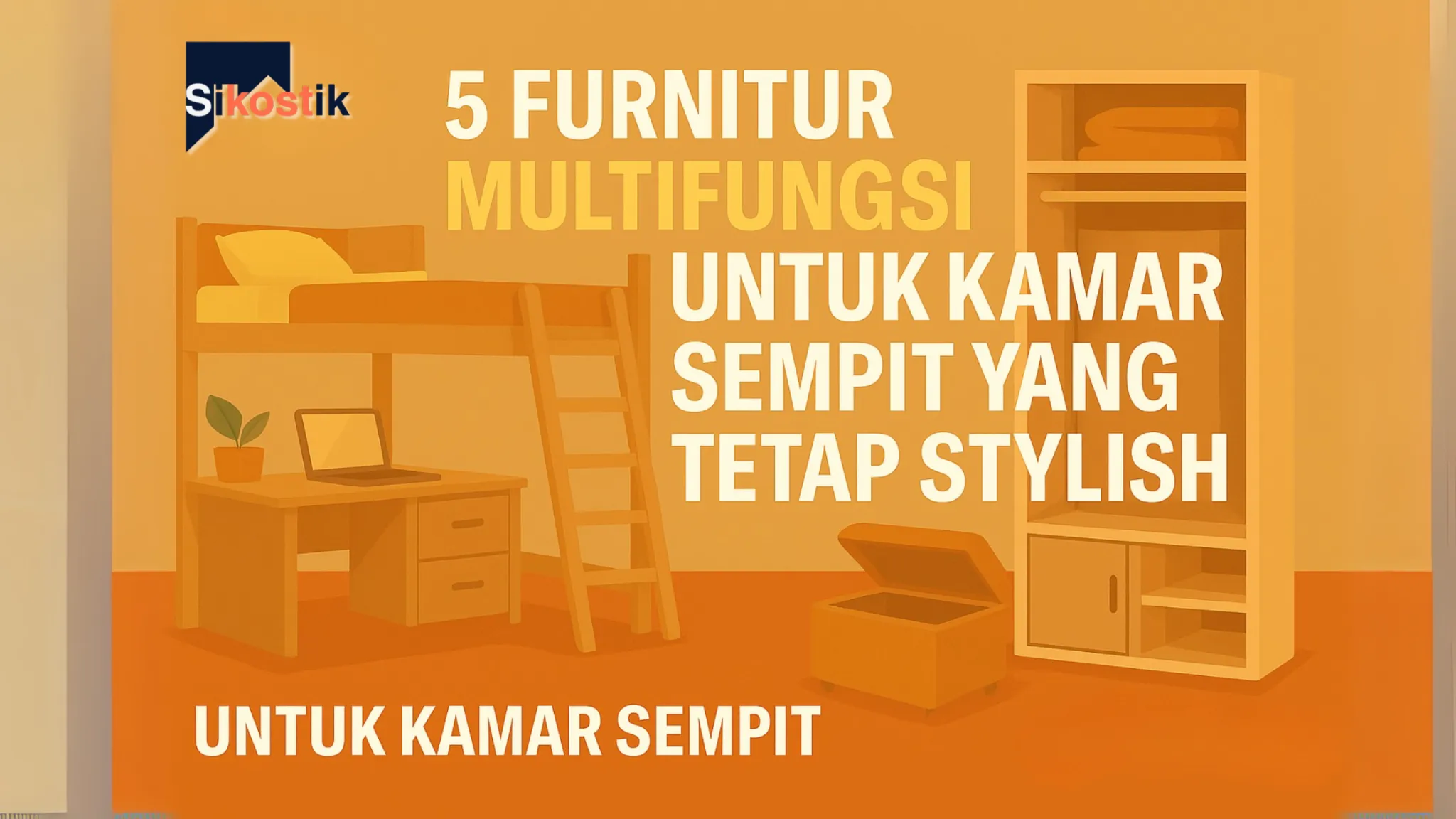 5 furnitur multifungsi untuk kamar sempit yang tetap stylish dari Sikostik