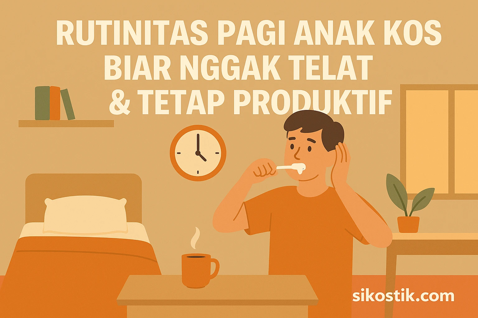 Rutinitas pagi anak kos agar tidak telat dan tetap produktif – Sikostik.